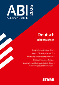 STARK Deutsch - Abi - Auf einen Blick! 2026 Niedersachsen