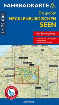 Fahrradkarte Die großen Mecklenburgischen Seen