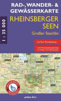 Rad - Wander- und Gewässerkarte Rheinsberger Seen, Großer Stechlin