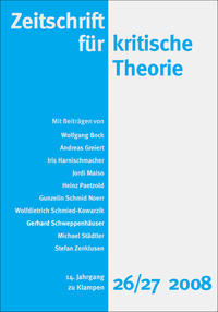 Zeitschrift für kritische Theorie / Zeitschrift für kritische Theorie, Heft 26/27 (2008)