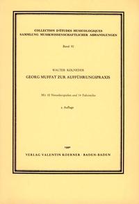 Georg Muffat zur Aufführungspraxis