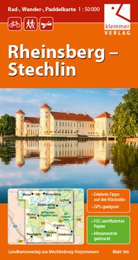 Rad-, Wander und Paddelkarte Rheinsberg - Stechlin