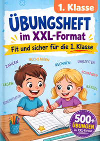 1. Klasse Übungsheft – Fit und sicher für die 1. Klasse im XXL-Format