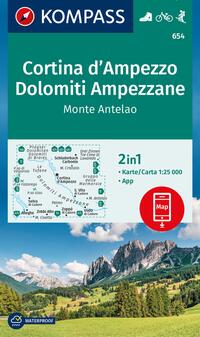 KOMPASS Wanderkarte 654 Cortina d'Ampezzo, Dolomiti Ampezzane, Monte Antelao 1:25.000