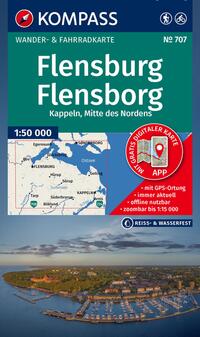 KOMPASS Wanderkarte 707 Flensburg / Flensborg - Kappeln, Mitte des Nordens 1:50.000