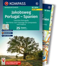 KOMPASS Wanderführer Jakobsweg Portugal – Spanien, 25 Etappen mit Extra-Tourenkarte