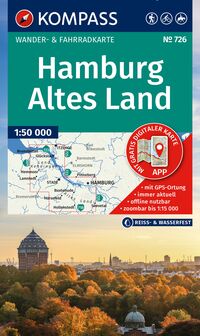 KOMPASS Wanderkarte 726 Hamburg, Altes Land 1:50.000