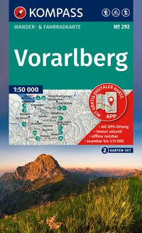 KOMPASS Wanderkarten-Set 292 Vorarlberg (2 Karten) 1:50.000