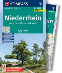 KOMPASS Wanderführer Niederrhein, zwischen Rhein und Maas, 55 Touren mit Extra-Tourenkarte